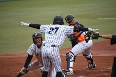 2点本塁打を放った仙台大・飯塚恒介、6回は好走塁で本塁を踏んだ