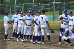 試合前、日本福祉大附の選手たち