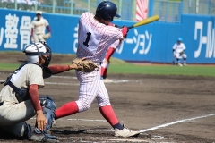 高知中央の4番一塁手・堅田-絋可（3年）